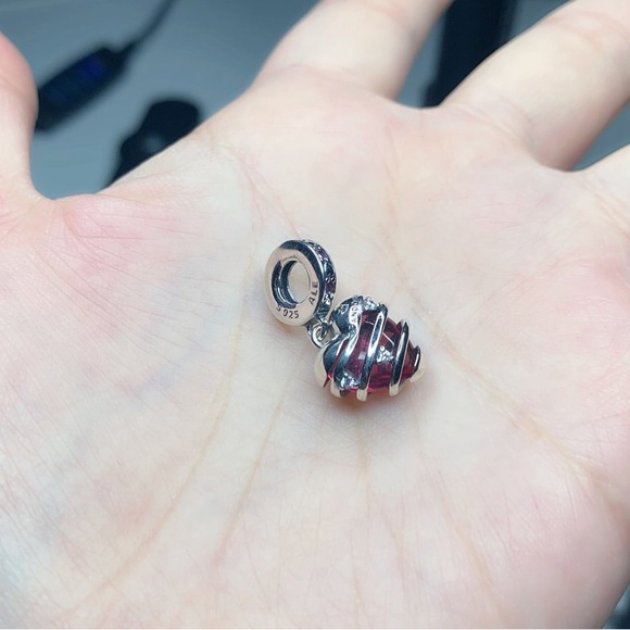 PANDORA Reveal Your Love Heart Spiral Dangle Charm w/box - Picture 7 of 11
